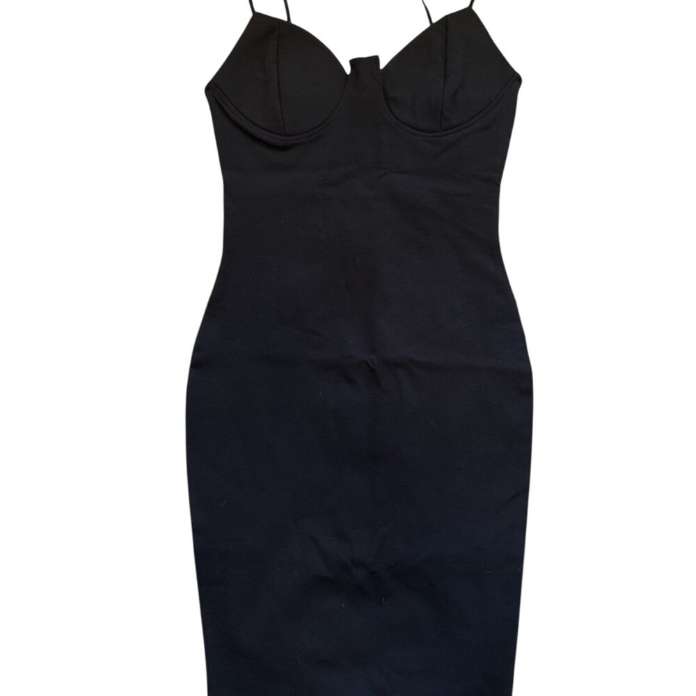 Black Bustier Bodycon Dress – Sultry, Sleek & Chic, Women's Small